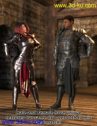 3D打印模型dForce Morphing Fantasy Armor Genesis 8 Male的图片