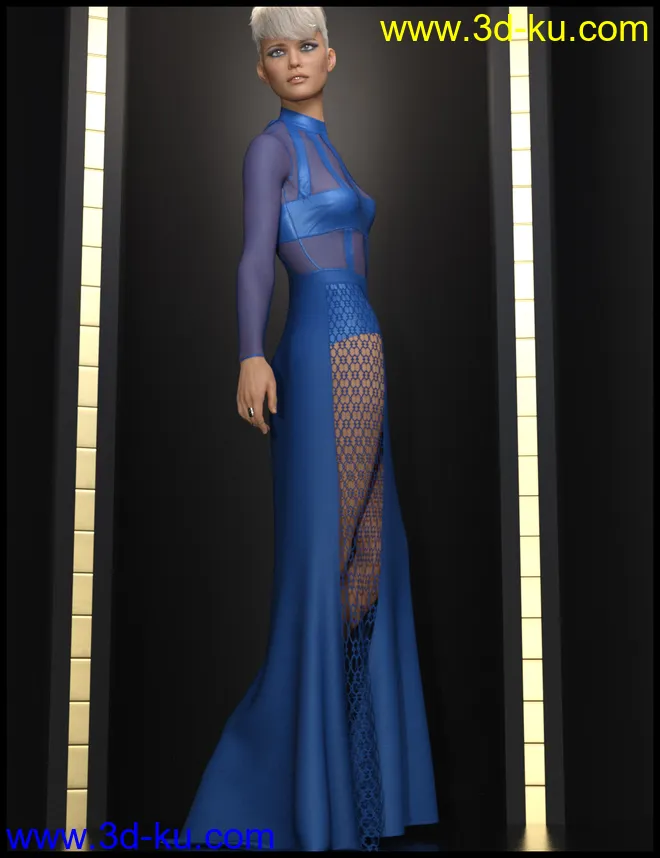 dForce Multi Bodysuit Skirt Outfit for Genesis 8 Female(s)模型的图片3