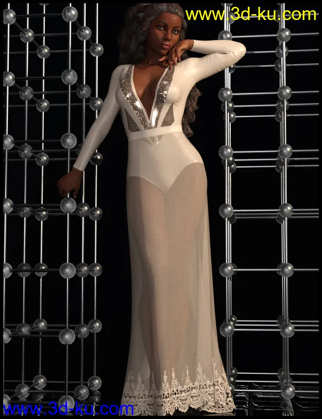 dForce Multi Bodysuit Skirt Outfit for Genesis 8 Female(s)模型的图片4