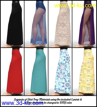 3D打印模型dForce Multi Bodysuit Skirt Outfit for Genesis 8 Female(s)的图片