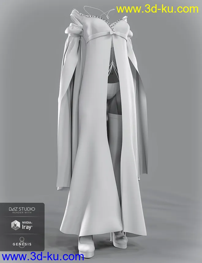 dForce Nightingale Outfit for Genesis 8 Female(s)模型的图片5