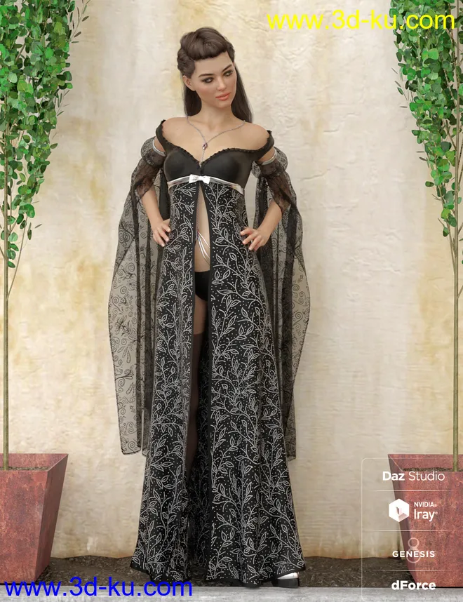 dForce Nightingale Outfit Textures模型的图片3
