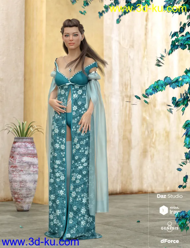 dForce Nightingale Outfit Textures模型的图片5
