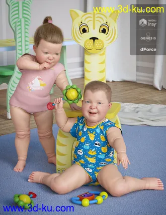 3D打印模型dForce Onesie for Genesis 8的图片