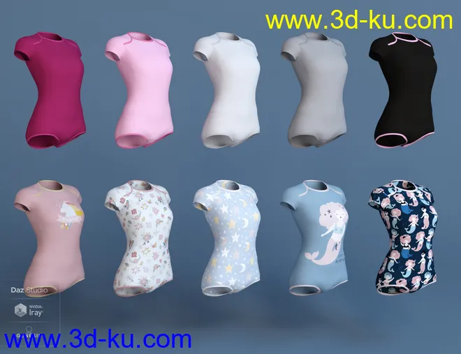 dForce Onesie for Genesis 8模型的图片5