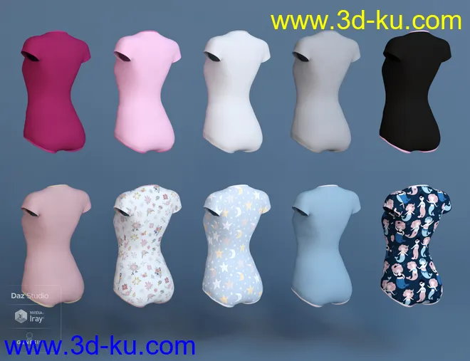 dForce Onesie for Genesis 8模型的图片7