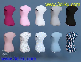 3D打印模型dForce Onesie for Genesis 8的图片