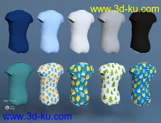 3D打印模型dForce Onesie for Genesis 8的图片