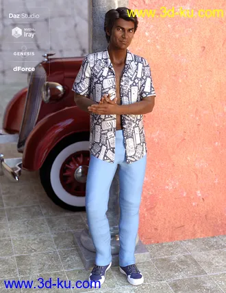 3D打印模型dForce Party Oahu Outfit Textures的图片