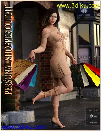 3D打印模型dForce Personal Shopper Outfit, Accessories and Poses for Genesis 8 Female(s)的图片