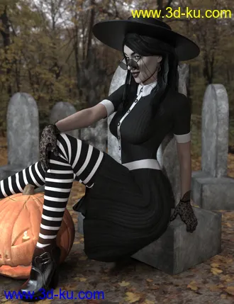 3D打印模型dForce Playful Witchy Outfit for Genesis 8 Female(s)的图片