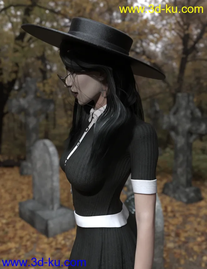 dForce Playful Witchy Outfit for Genesis 8 Female(s)模型的图片6