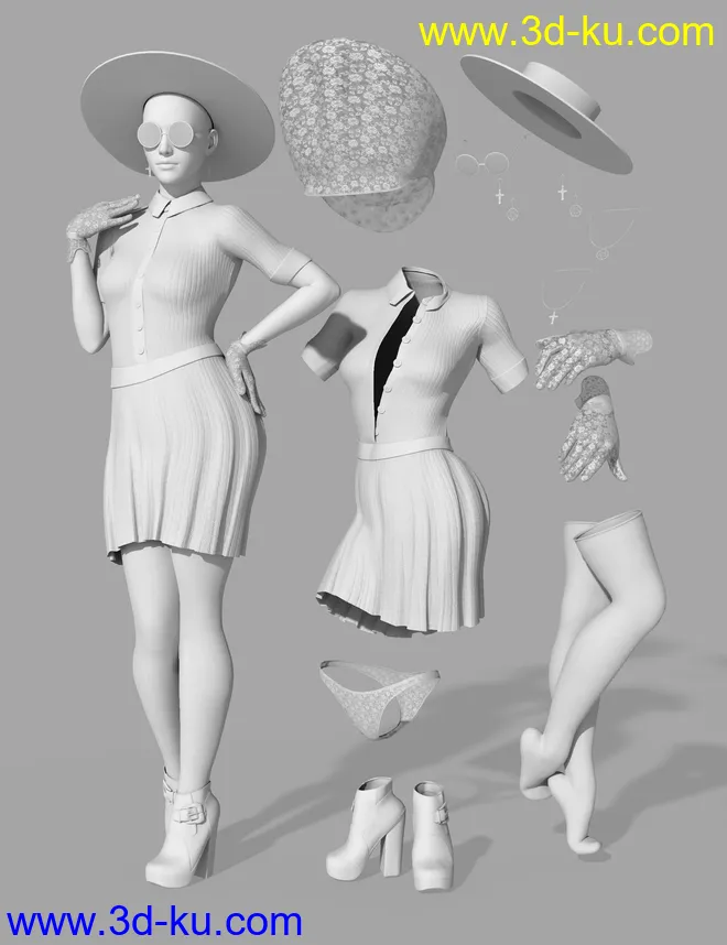 dForce Playful Witchy Outfit for Genesis 8 Female(s)模型的图片12