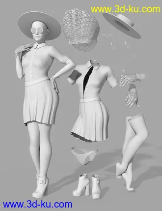 3D打印模型dForce Playful Witchy Outfit for Genesis 8 Female(s)的图片