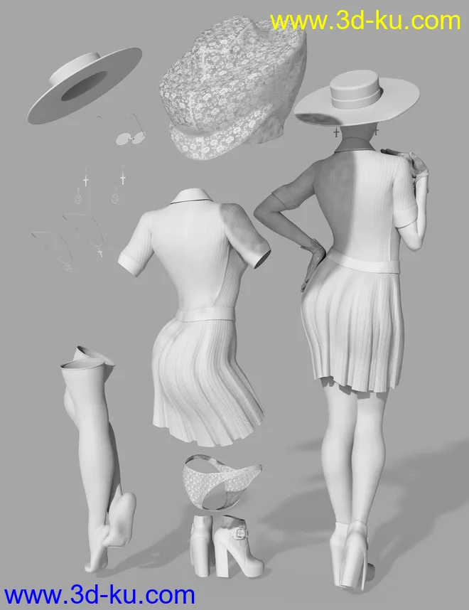 dForce Playful Witchy Outfit for Genesis 8 Female(s)模型的图片13