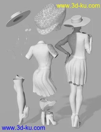 3D打印模型dForce Playful Witchy Outfit for Genesis 8 Female(s)的图片