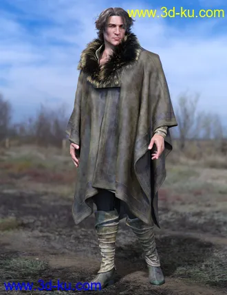 3D打印模型dForce Real Fur Poncho for Genesis 8的图片