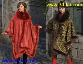 3D打印模型dForce Real Fur Poncho Texture Expansion的图片