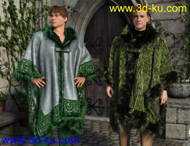 dForce Real Fur Poncho Texture Expansion模型的图片3