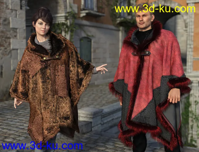 dForce Real Fur Poncho Texture Expansion模型的图片8
