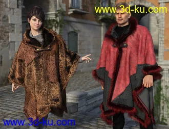 3D打印模型dForce Real Fur Poncho Texture Expansion的图片