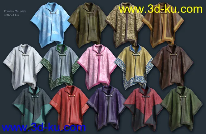 dForce Real Fur Poncho Texture Expansion模型的图片10