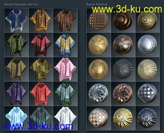 3D打印模型dForce Real Fur Poncho Texture Expansion的图片