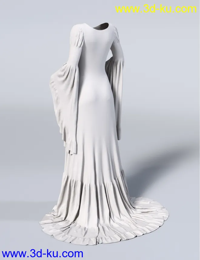 dForce Rochelle Gown for Genesis 8 Female(s)模型的图片5