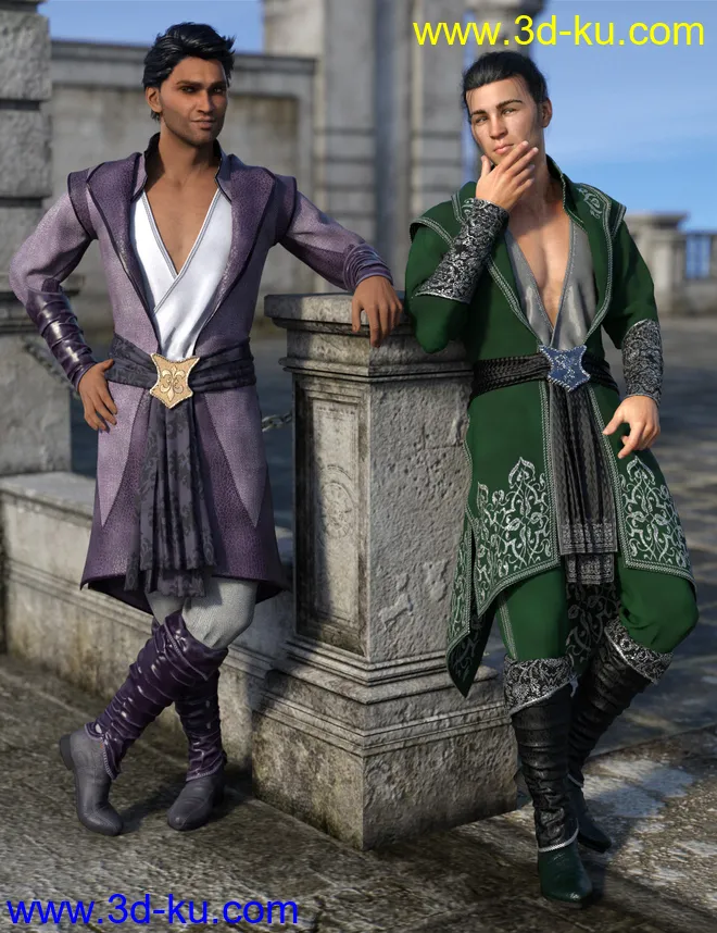 dForce Royal Fantasy Outfit Textures模型的图片5