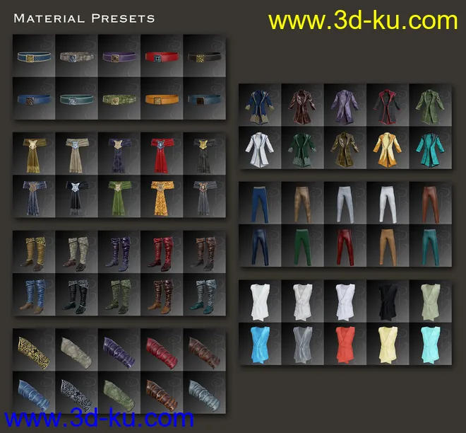 dForce Royal Fantasy Outfit Textures模型的图片7