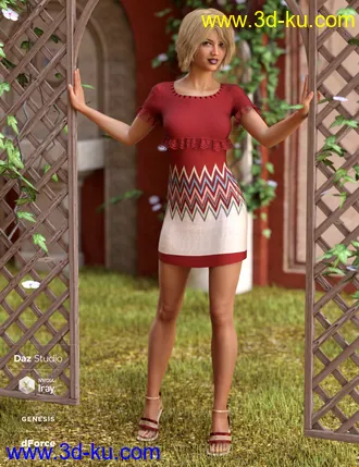 3D打印模型dForce Ruffle Knit Outfit Textures的图片
