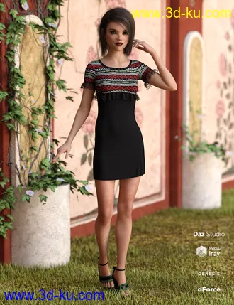 3D打印模型dForce Ruffle Knit Outfit Textures的图片