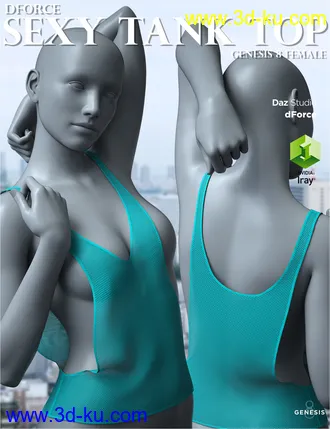 3D打印模型dForce Sexy Tank Top for Genesis 8 Female的图片