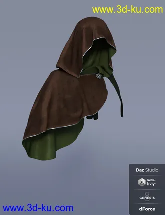 3D打印模型dForce Shrouded Assassin Outfit for Genesis 8 Male(s)的图片