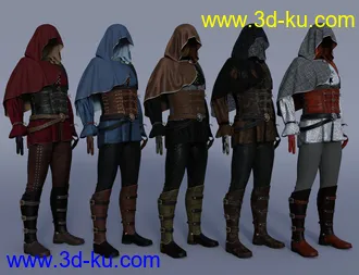 3D打印模型dForce Shrouded Assassin Outfit for Genesis 8 Male(s)的图片