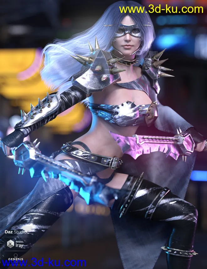 dForce Silk Shadow Outfit for Genesis 8 Female(s)模型的图片1