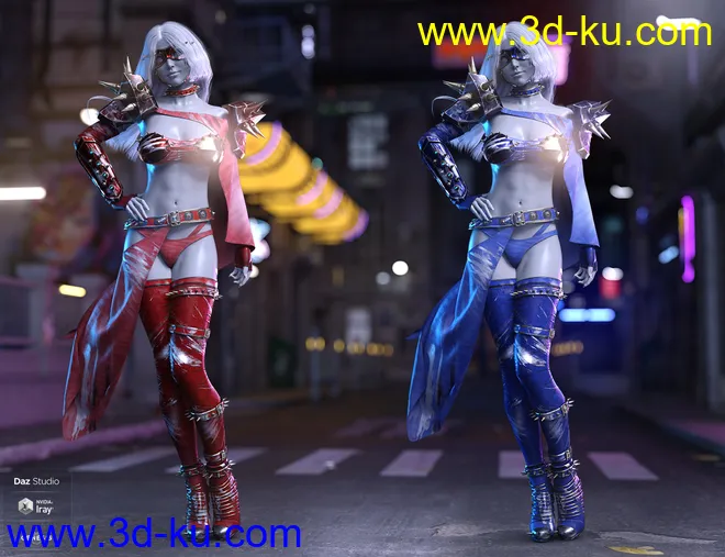 dForce Silk Shadow Outfit for Genesis 8 Female(s)模型的图片7