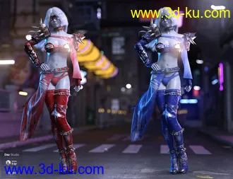 3D打印模型dForce Silk Shadow Outfit for Genesis 8 Female(s)的图片