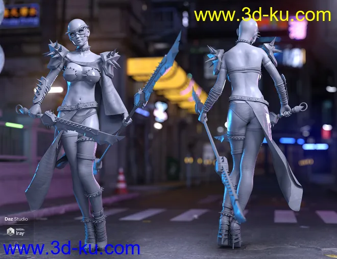 dForce Silk Shadow Outfit for Genesis 8 Female(s)模型的图片8