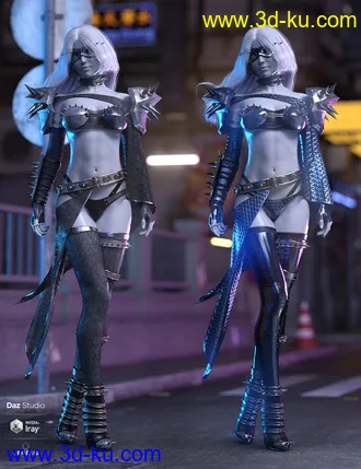 3D打印模型dForce Silk Shadow Outfit Textures的图片