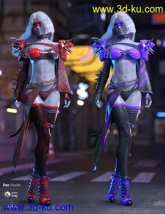 3D打印模型dForce Silk Shadow Outfit Textures的图片
