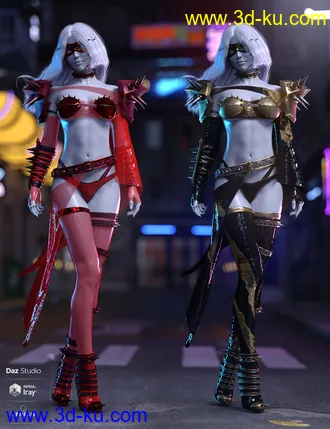 3D打印模型dForce Silk Shadow Outfit Textures的图片