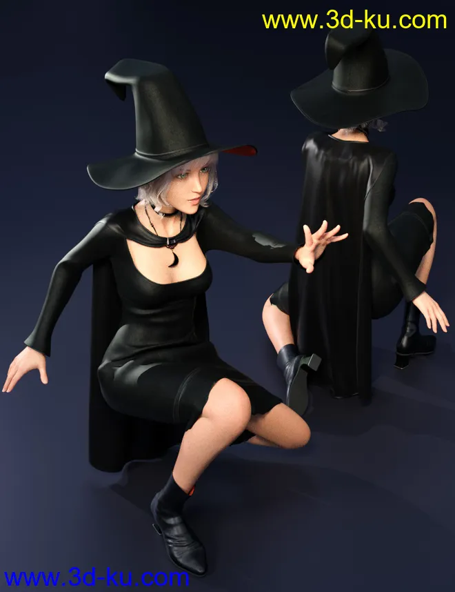 dForce Sorceress Outfit for Genesis 8 Female(s)模型的图片3
