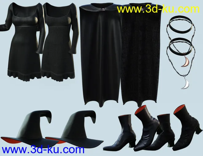 dForce Sorceress Outfit for Genesis 8 Female(s)模型的图片4