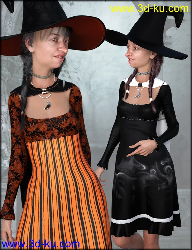 dForce Sorceress Outfit Textures模型的图片1