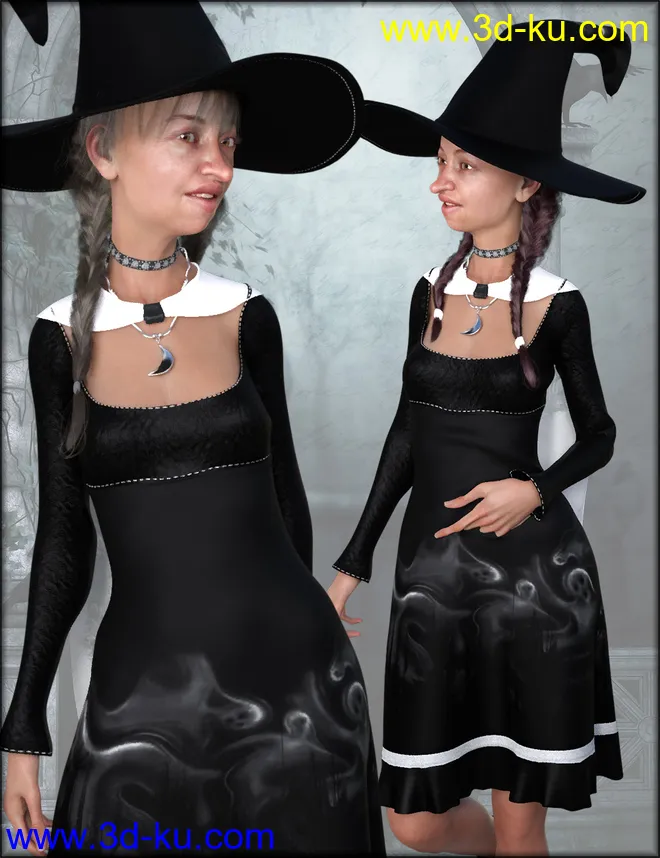 dForce Sorceress Outfit Textures模型的图片4