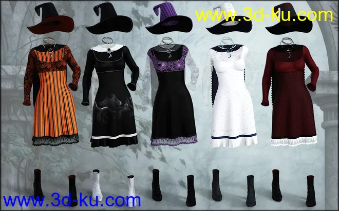 dForce Sorceress Outfit Textures模型的图片7