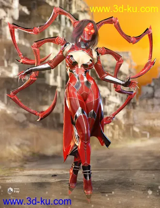 3D打印模型dForce Spidertech Outfit Extra Iray Textures的图片