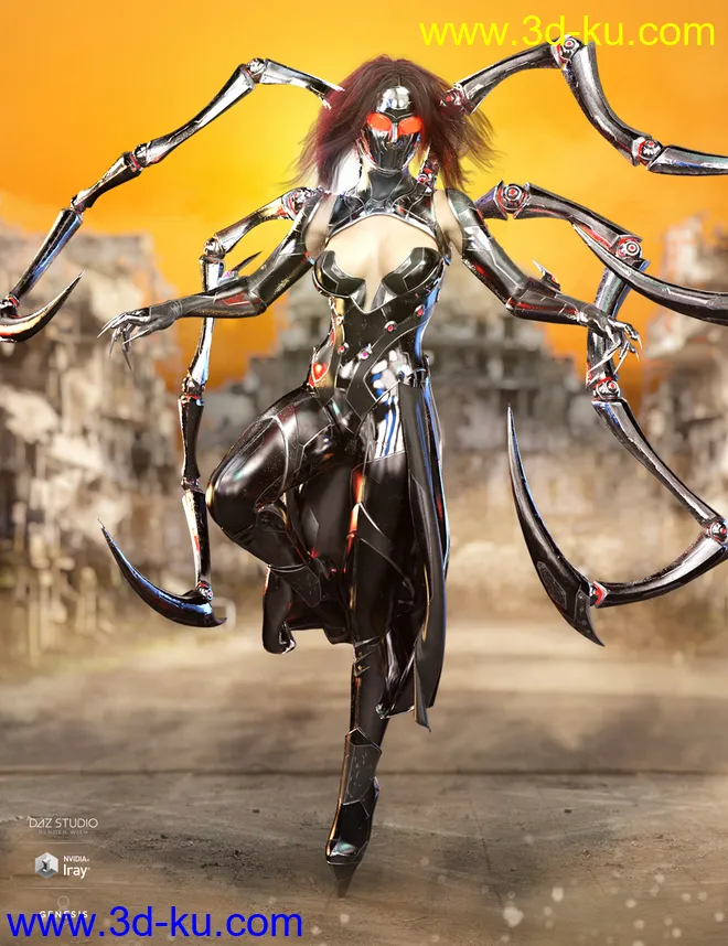 dForce Spidertech Outfit Extra Iray Textures模型的图片3