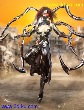 3D打印模型dForce Spidertech Outfit Extra Iray Textures的图片